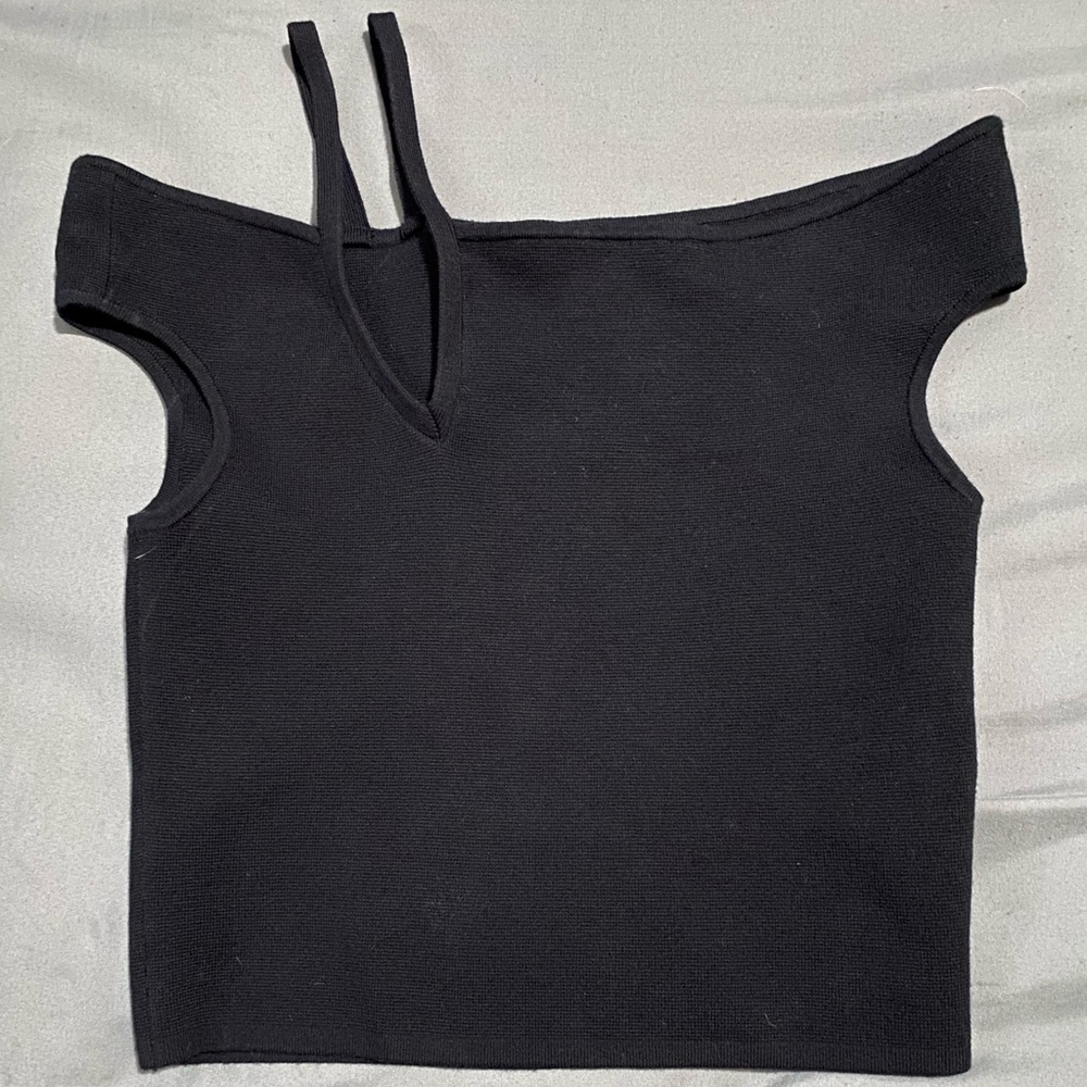 Express Asymmetrical Off The Shoulder Cropped Top